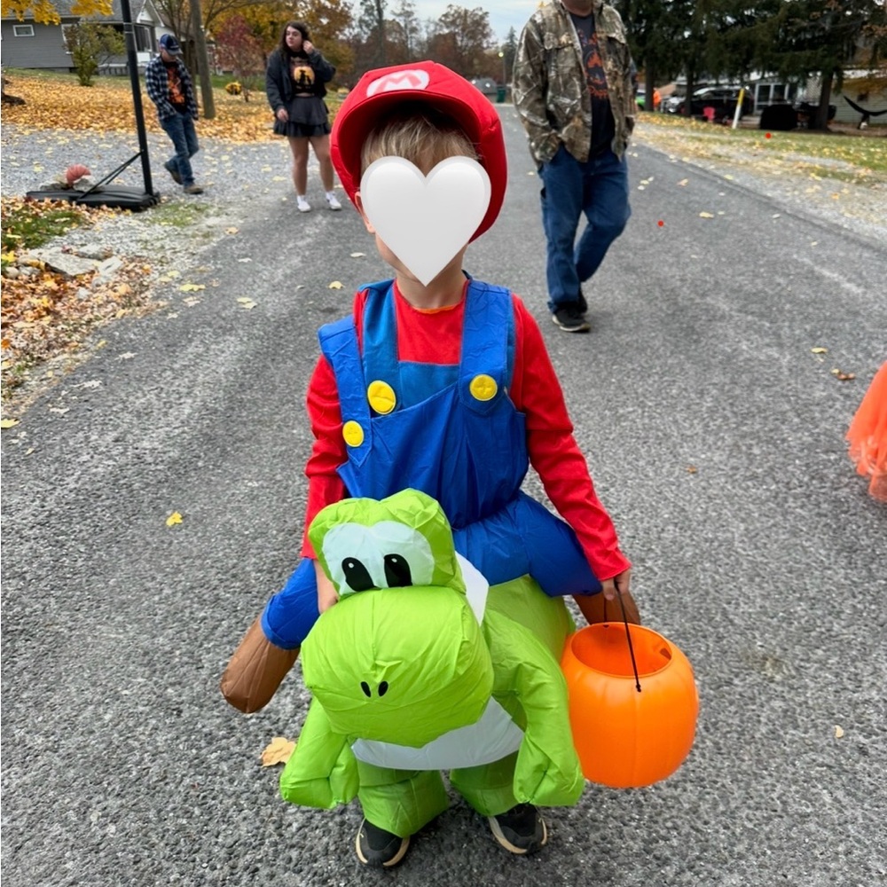 Kids Mario Riding Yoshi Costume